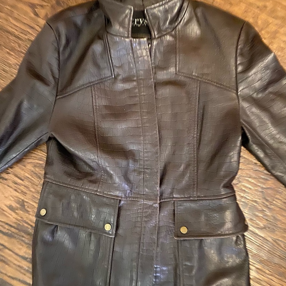 100% Brown leather jacket